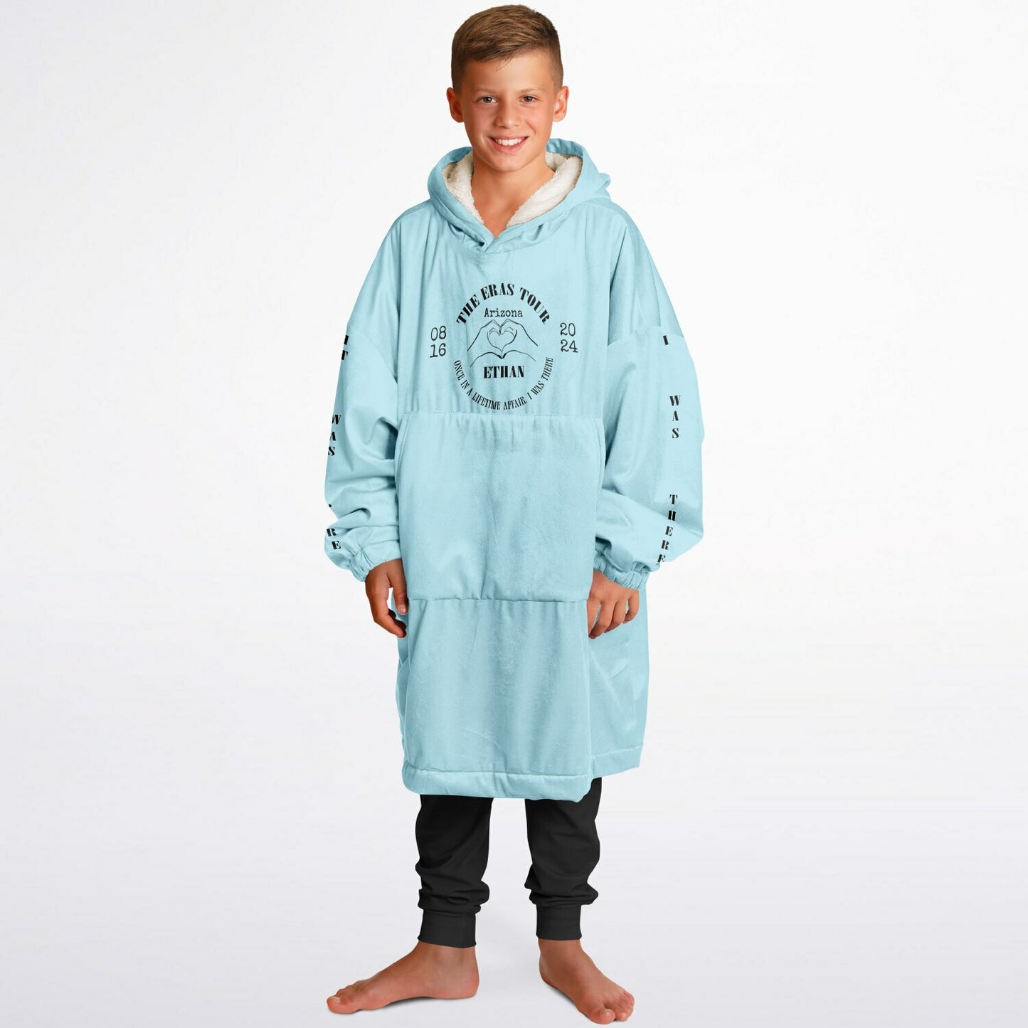 Personalized Kids Concert Snug Hoodie – Custom Name, City & Event Keepsake